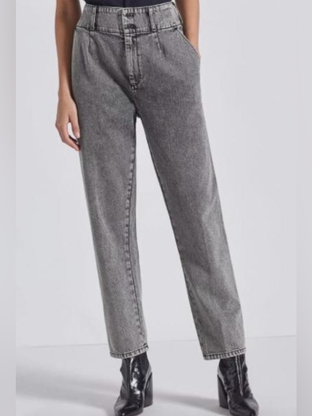 Current / Elliott Melia Pant Jeans Women’s 29 Gray Black Acid Wash High Waist